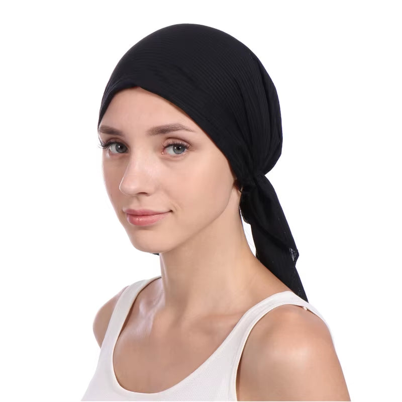 Turbante Bonnet de Color Sólido para Mujer | Gorro Interior para Hiyab, Moda y Comodidad"