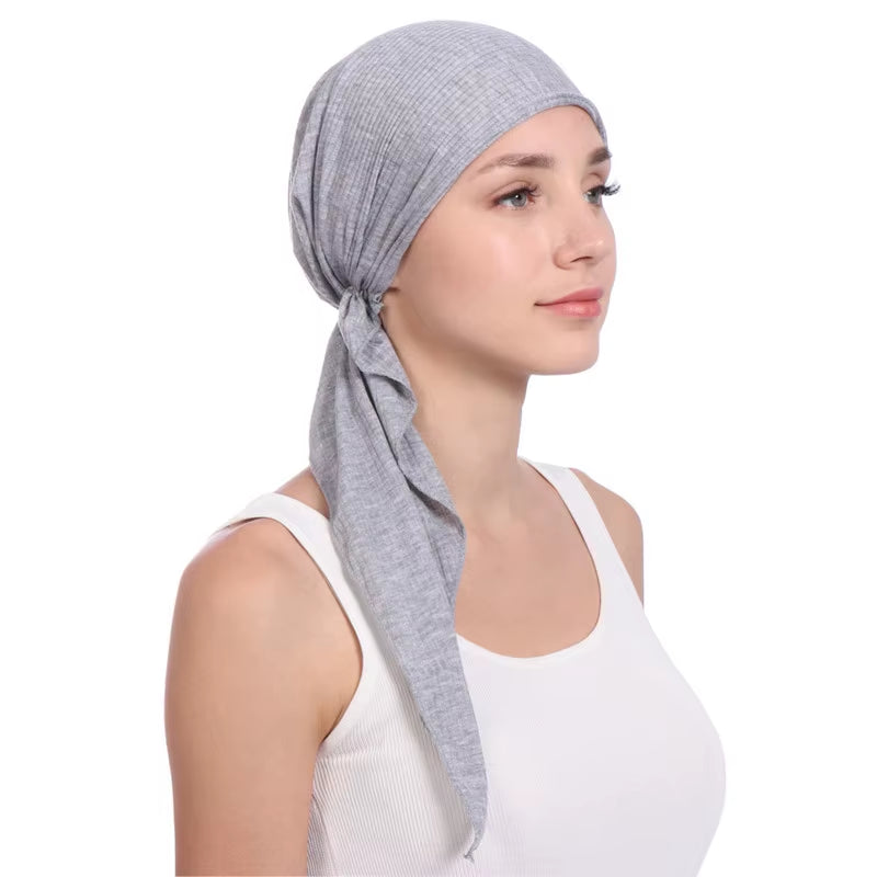 Turbante Bonnet de Color Sólido para Mujer | Gorro Interior para Hiyab, Moda y Comodidad"