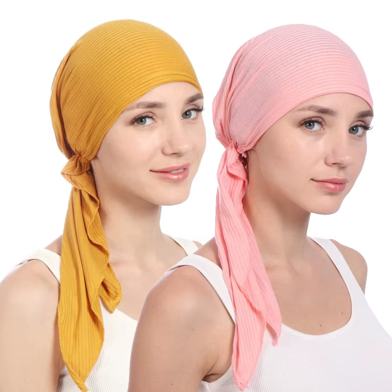 Turbante Bonnet de Color Sólido para Mujer | Gorro Interior para Hiyab, Moda y Comodidad"